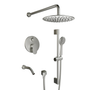 9" 3-Function Shower Faucet Set with Tub Spout & Slide Bar