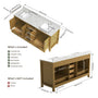42"/55"/60"/72"/84" Warm Oak Freestanding Bathroom Vanity with Solid Wood Construction