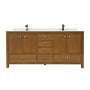 48"/60"/72" Freestanding Bathroom Vanity with Single/Double Sink & Marble Top