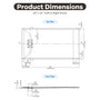 60"x32"/36" Curbless SMC Shower Base with Flamed Rock Slip-Resistant Surface, Reversible Drain