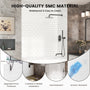 60"x32"x96" Matte/Glossy Surface SMC Shower Wall Panel Kit with Small Subway Tile Pattern