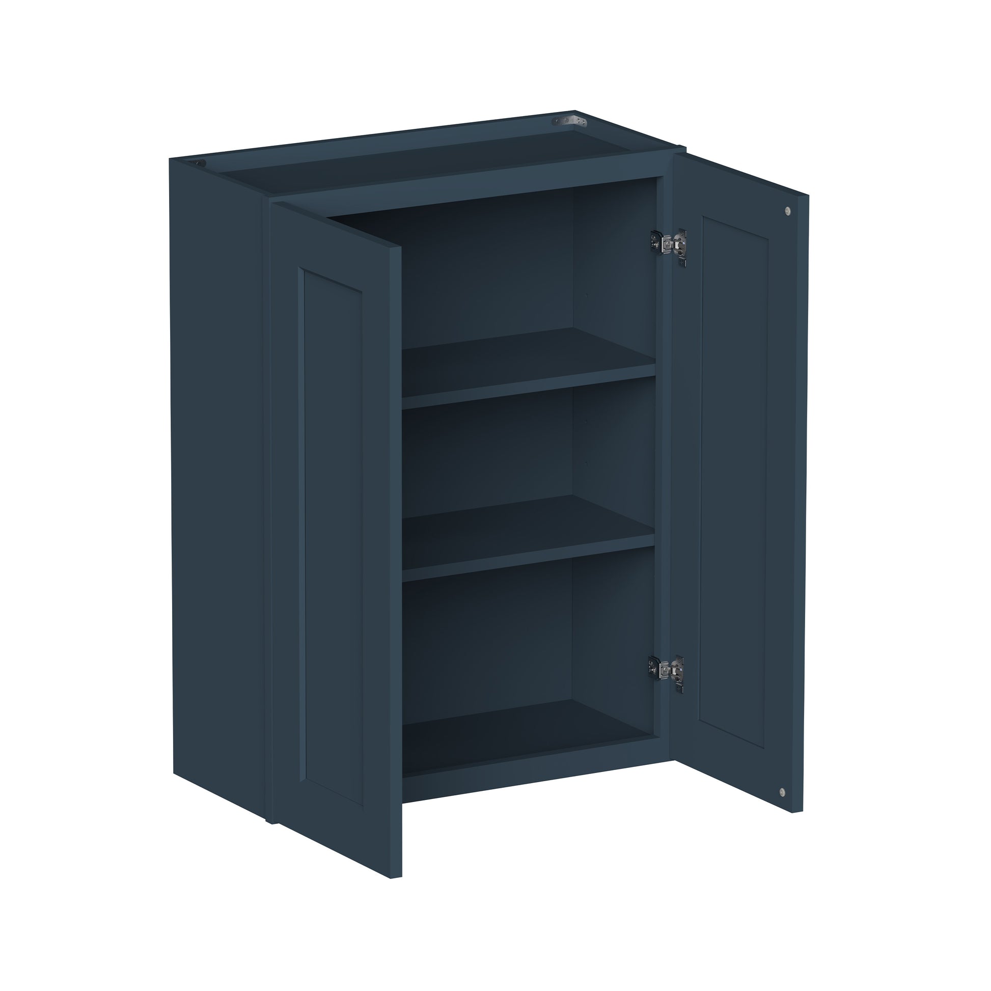 Cyber Grey RTA 24"-36"W x 12"D x 30"-42"H 15-Size Standard Wall Cabinet with 2 Doors and Shelves