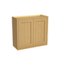 Inset Hazelnut Oak RTA 24-36"W x 30-42"H x 13.5"D 15-Size Double Doors Wall Cabinet