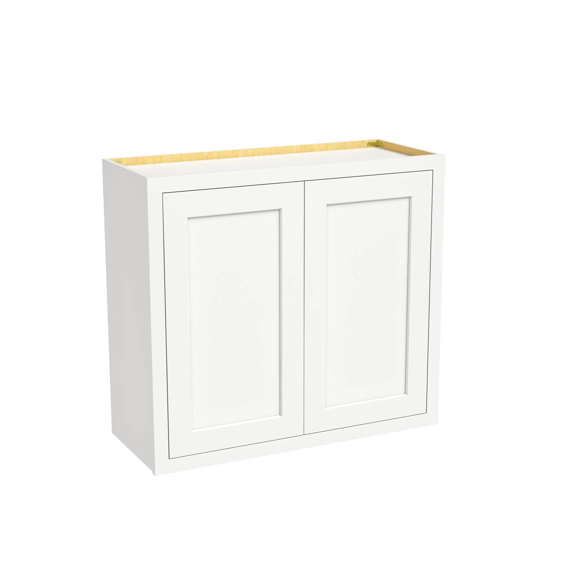 Inset Origami White RTA 24-36"W x 30-42"H x 13.5"D 15-Size Double Doors Wall Cabinet
