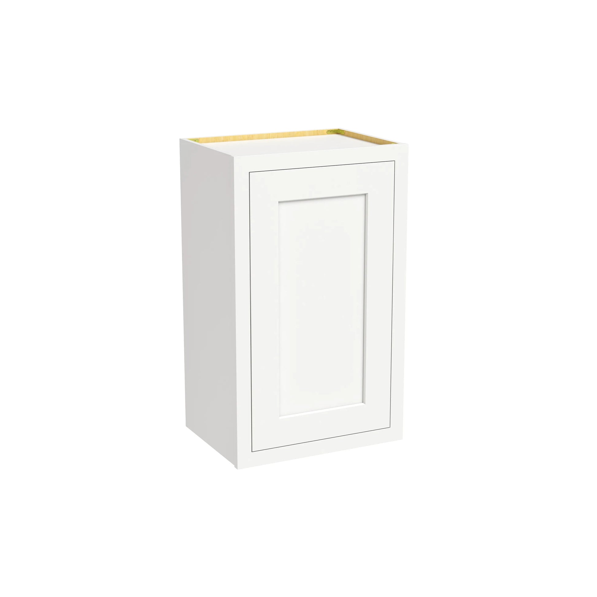 Inset Origami White RTA 9-21"W x 30-42"H x 13.5"D 15-Size Single Door Wall Cabinet
