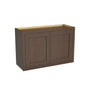 Inset Truffle Brown RTA 24-36"W x 12-24"H x 13.5"D 10-Size Double Doors Wall Cabinet