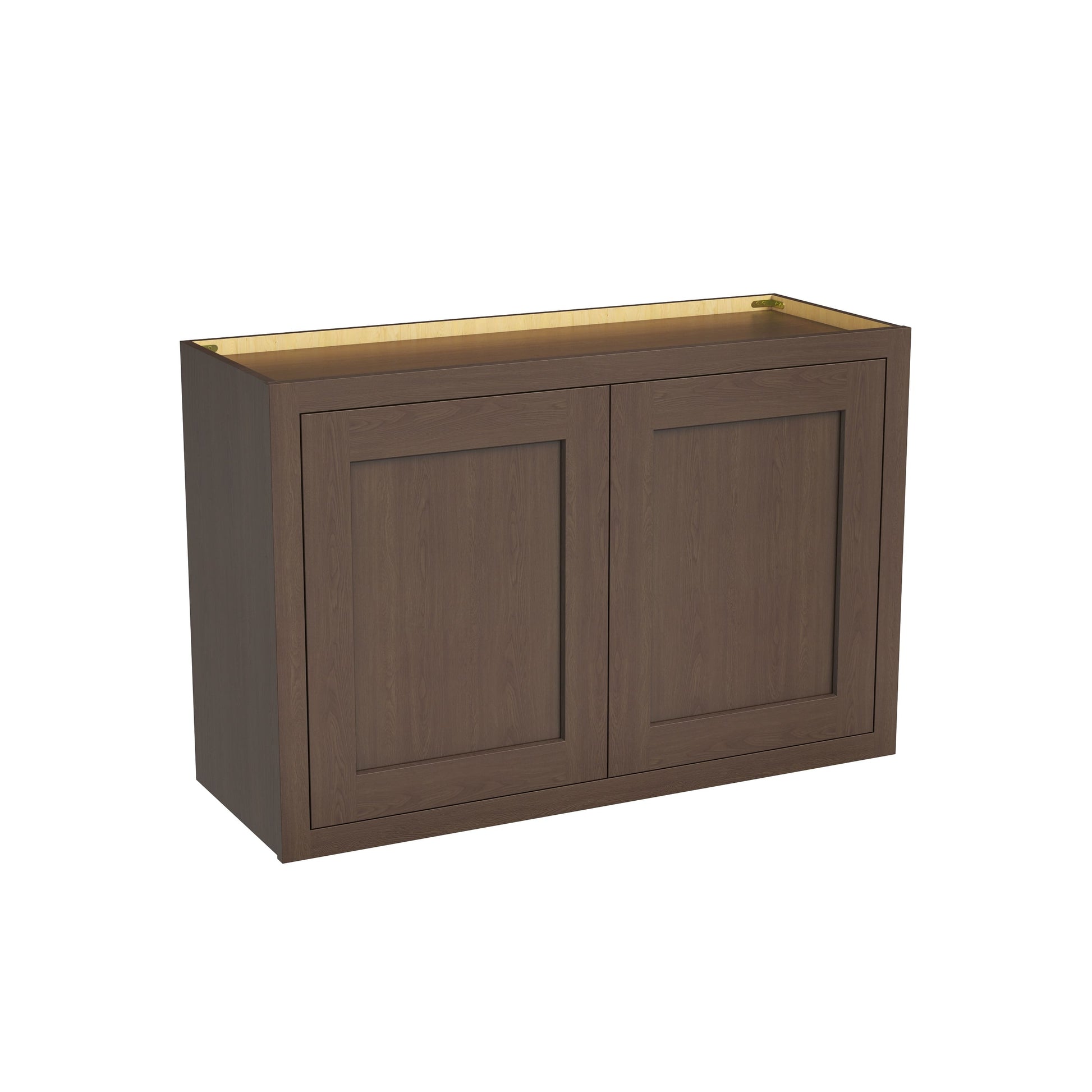 Inset Truffle Brown RTA 24-36"W x 12-24"H x 13.5"D 10-Size Double Doors Wall Cabinet