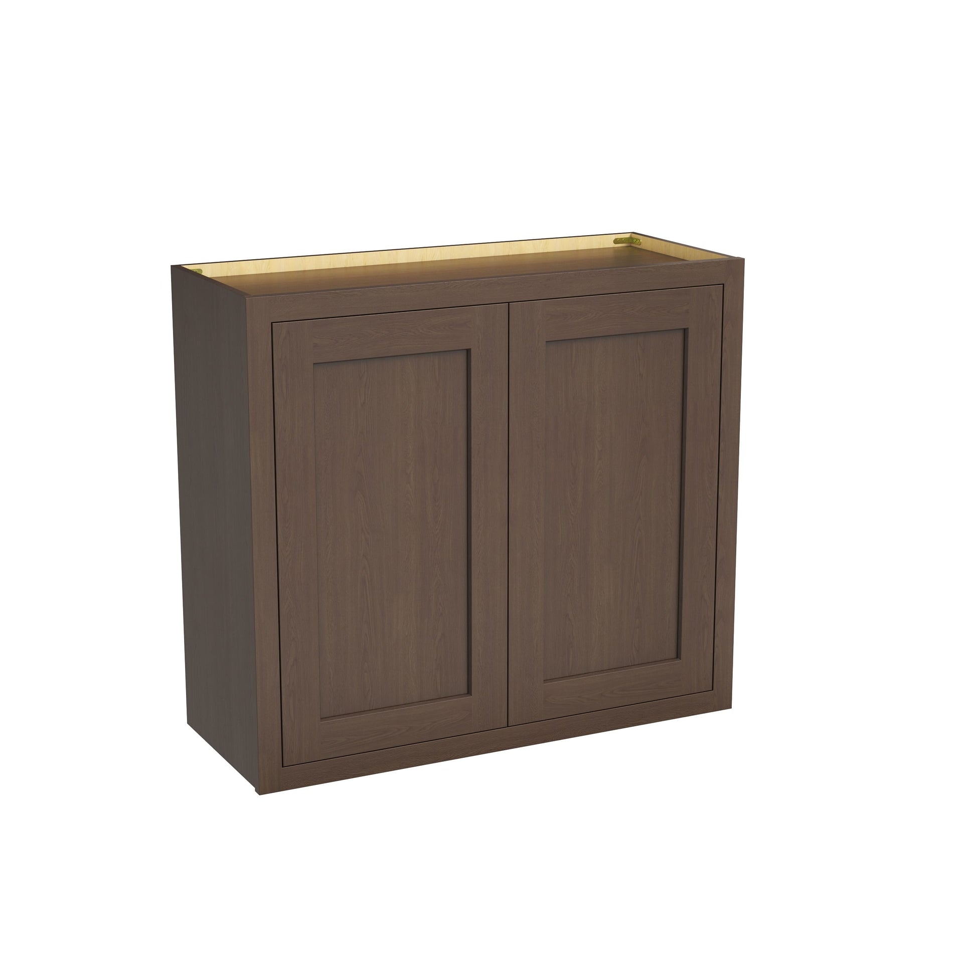 Inset Truffle Brown RTA 24-36"W x 30-42"H x 13.5"D 15-Size Double Doors Wall Cabinet
