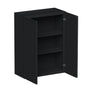 Slim Ebony Black Shaker RTA 24"-36"W x 30"/36"/42"H x 12"D 15-Size Standard Wall Cabinet with 2 Doors