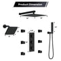 12-inch 4-Function Thermostatic Shower System with Handheld Shower