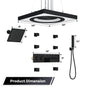 24-inch 6-Function Thermostatic Shower System with LED Light & Body Jet & Slide Bar