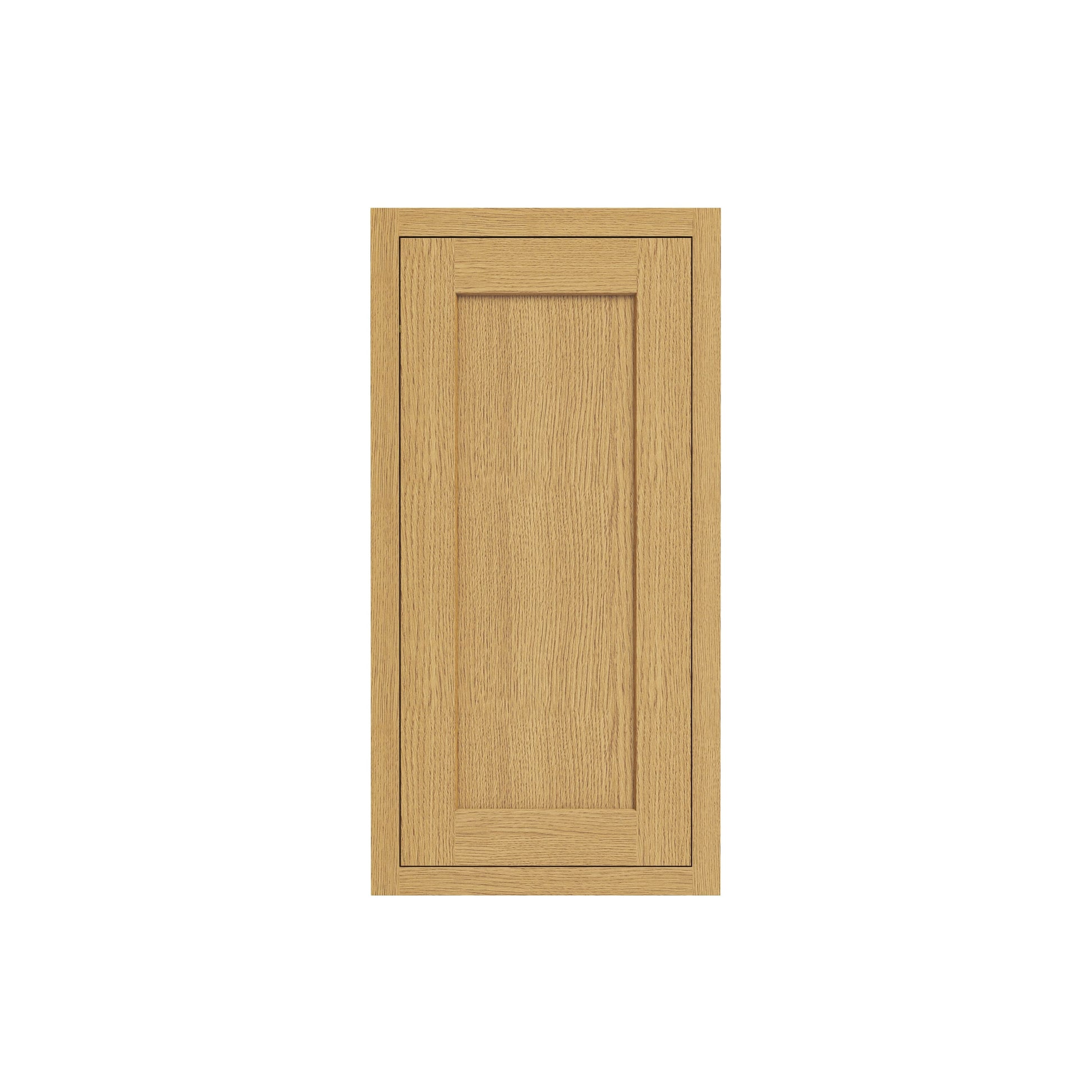 Inset Hazelnut Oak RTA 9-21"W x 30-42"H x 13.5"D 15-Size Single Door Wall Cabinet