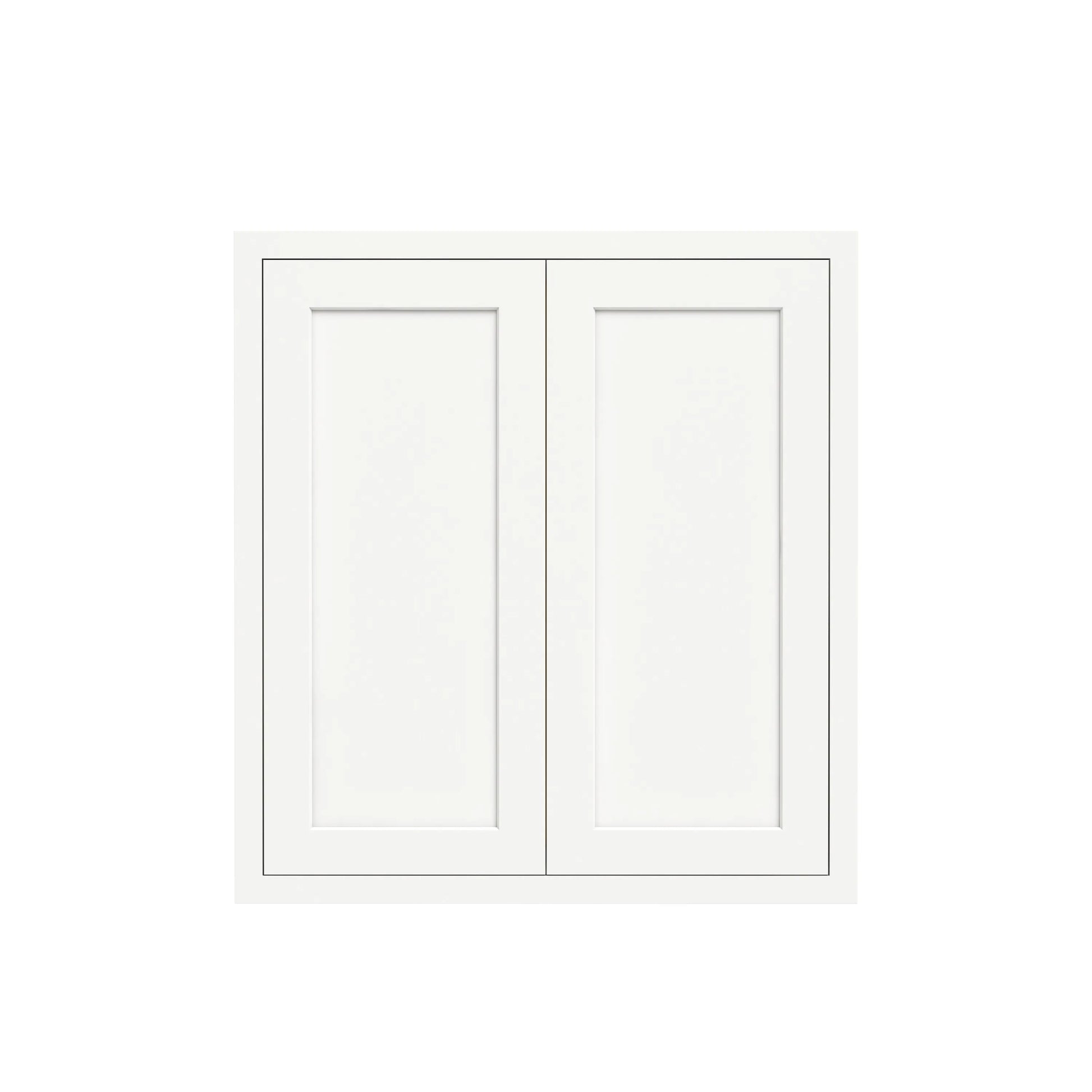 Inset Origami White RTA 24-36"W x 30-42"H x 13.5"D 15-Size Double Doors Wall Cabinet