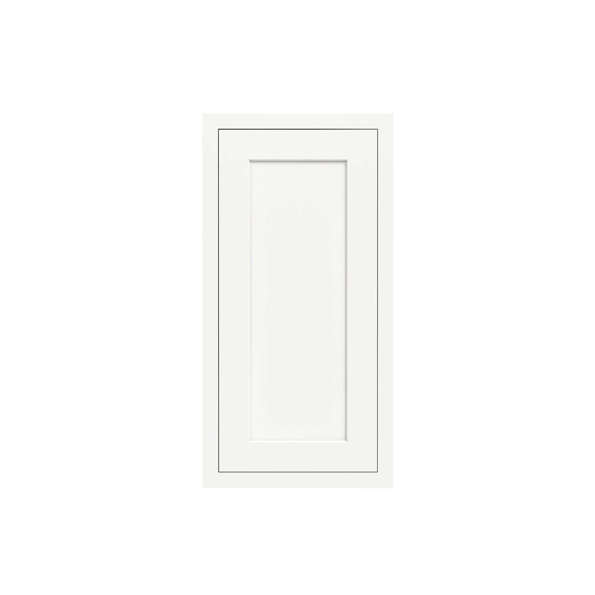 Inset Origami White RTA 9-21"W x 30-42"H x 13.5"D 15-Size Single Door Wall Cabinet