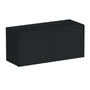 Slim Ebony Black Shaker RTA 24"-36"W x 12"-24"H x 12"D 17-Size Short Wall Cabinet with 2 Doors