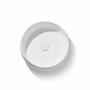 17.7-inch Round Solid Surface Bathroom Sink in Matte White