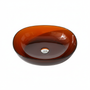 22-inch Oval Transparent Countertop Resin Bathroom Vessel Sink