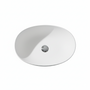 22-inch Oval Solid Surface Bathroom Vessel Sink in Matte White