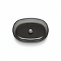 23-inch Oval Transparent Resin Bathroom Vessel Sink with Drainer