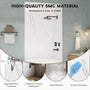 48"x36"x96" Calacatta/Cararra White SMC Shower Wall Panel System, Waterproof Grout-Free Shower Surround