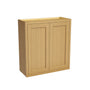 Inset Hazelnut Oak RTA 24-36"W x 30-42"H x 13.5"D 15-Size Double Doors Wall Cabinet