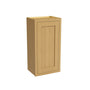 Inset Hazelnut Oak RTA 9-21"W x 30-42"H x 13.5"D 15-Size Single Door Wall Cabinet
