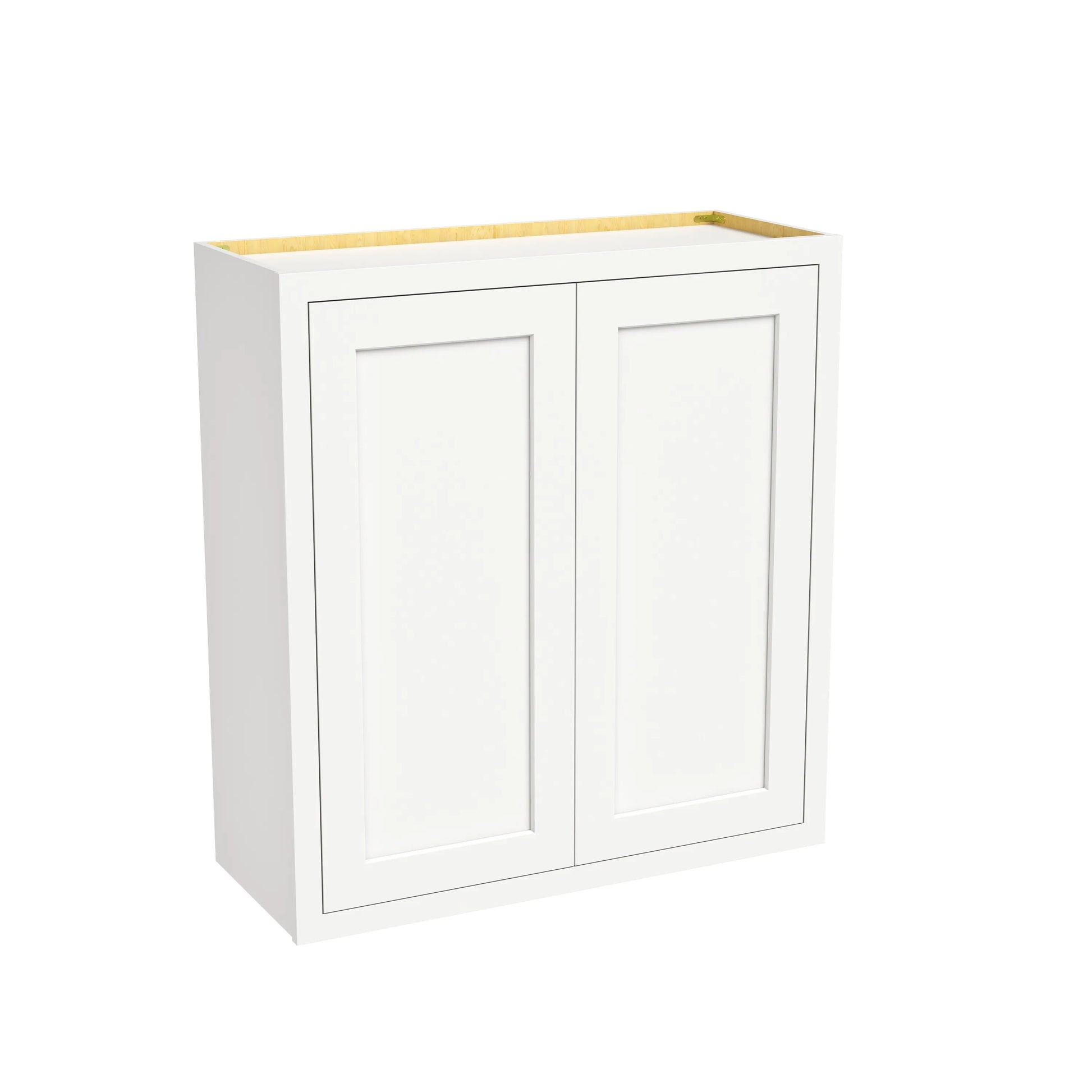 Inset Origami White RTA 24-36"W x 30-42"H x 13.5"D 15-Size Double Doors Wall Cabinet