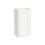 Inset Origami White RTA 9-21"W x 30-42"H x 13.5"D 15-Size Single Door Wall Cabinet