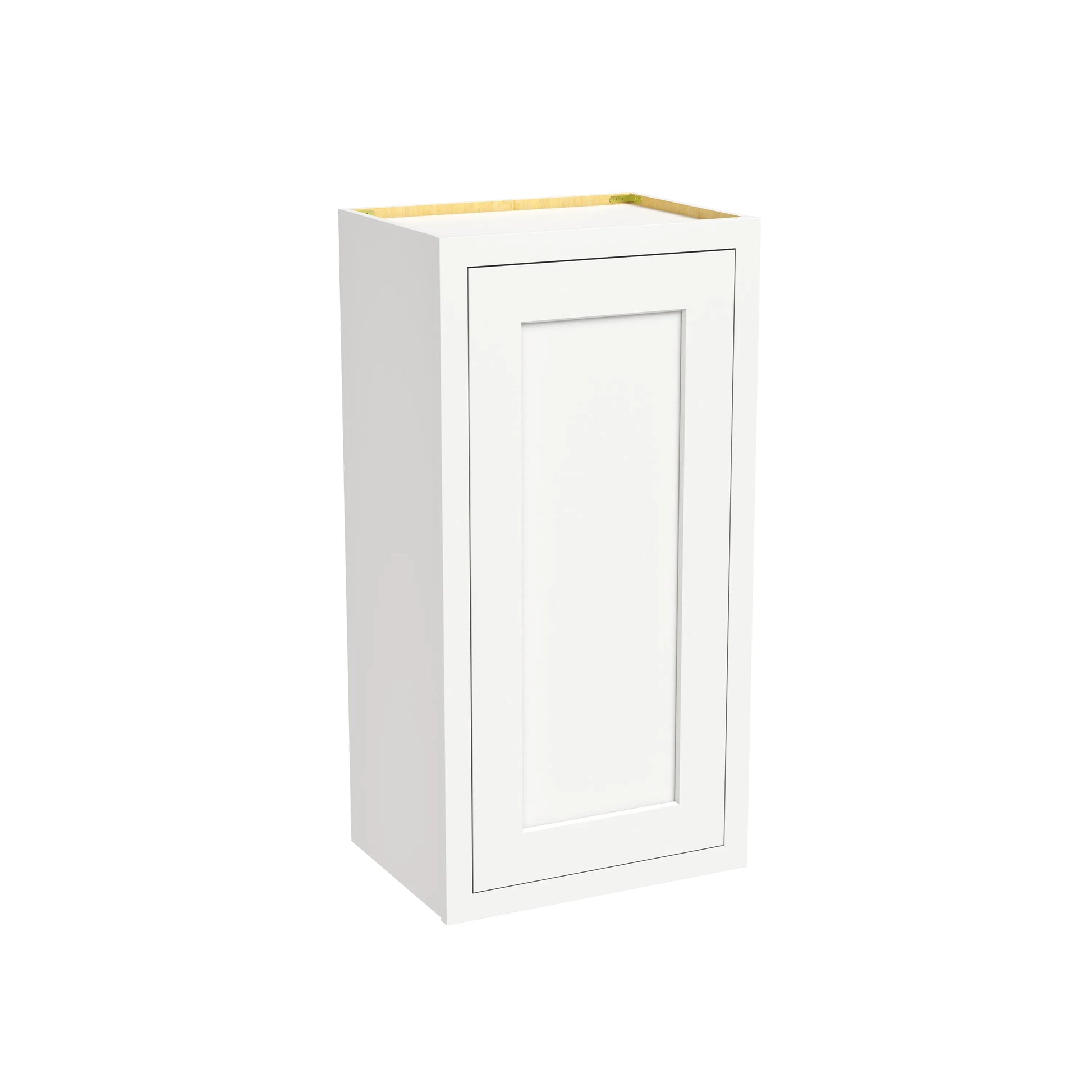 Inset Origami White RTA 9-21"W x 30-42"H x 13.5"D 15-Size Single Door Wall Cabinet