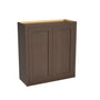 Inset Truffle Brown RTA 24-36"W x 30-42"H x 13.5"D 15-Size Double Doors Wall Cabinet