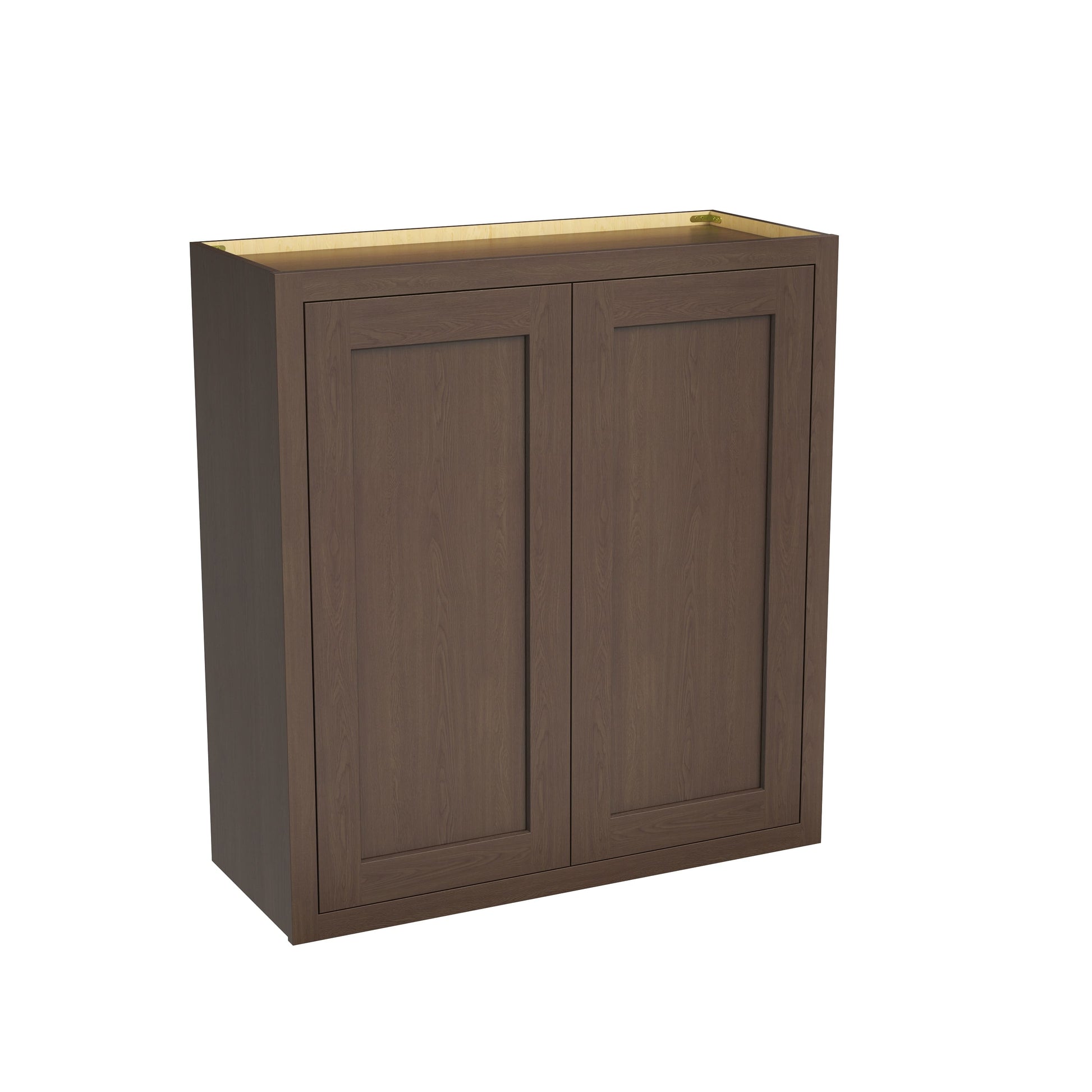 Inset Truffle Brown RTA 24-36"W x 30-42"H x 13.5"D 15-Size Double Doors Wall Cabinet