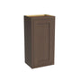 Inset Truffle Brown RTA 9-21"W x 30-42"H x 13.5"D 15-Size Single Door Wall Cabinet