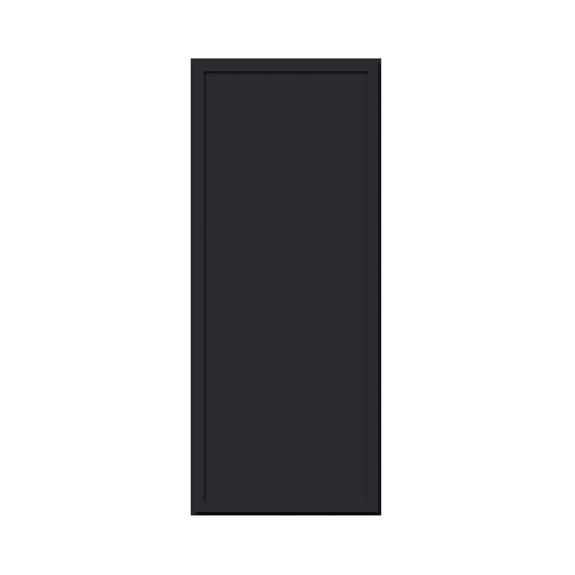 Slim Ebony Black Shaker RTA 9"-21"W x 30"/36"/42"H x 12"D 15-Size Single Door Standard Wall Cabinet