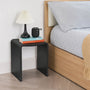 Solid Surface U-Shaped Shower Stool in Matte White / Matte Black
