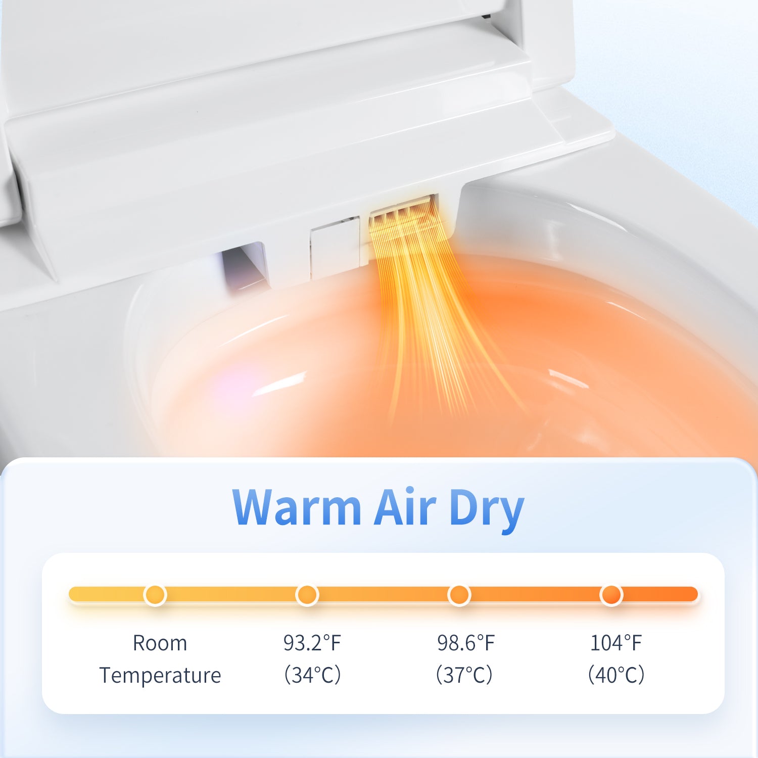 Modern Tankless Smart Toilet with Built-In Bidet Seat & Heated Seat