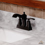 Luxurious 2-Hole Bathroom Sink Faucet Set with Dual Handles, Matte Black Finish