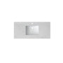 30"/36"/48"/72" Freestanding Bathroom Vanity with White Marble-Pattern Artificial Stone Top