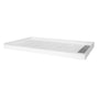 48"/60" x 30"/32"/36" White SMC Rectangular Shower Base with Non-Slip Texture, Left/Right Drain