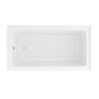 60 in. Glossy White Acrylic Alcove Soaking Bathtub with Integrated Skirt, Chrome Twist Drain and Overflow