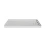 60"x30"/32" Grey One-Piece SMC Shower Pan Base with Anti-Slip Texture