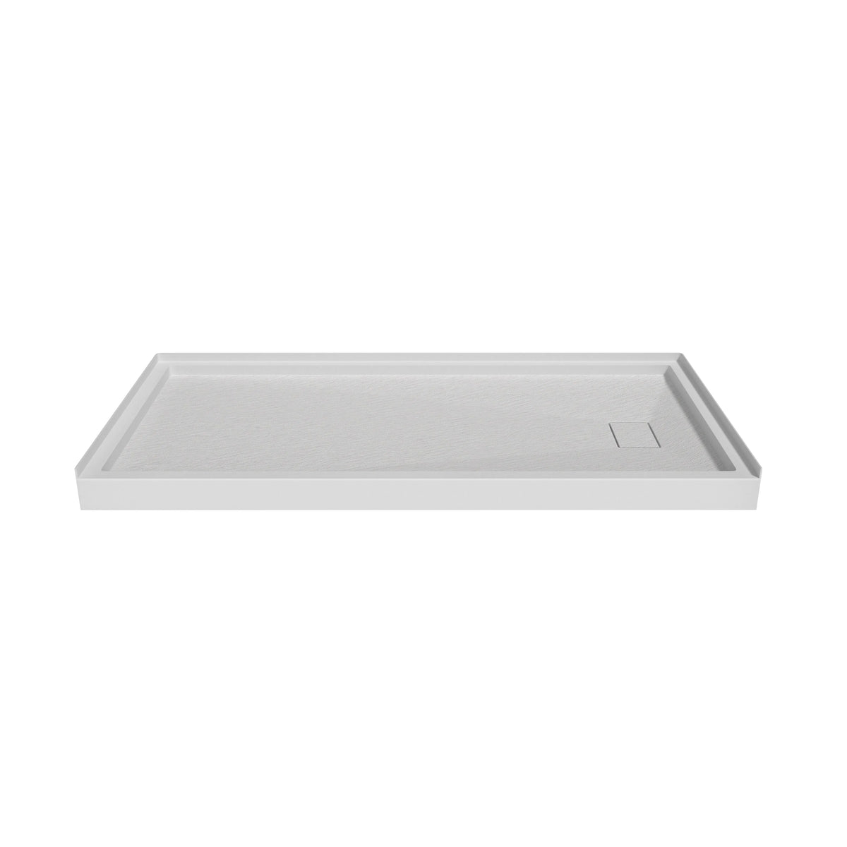 60"x30"/32" Grey One-Piece SMC Shower Pan Base with Anti-Slip Texture
