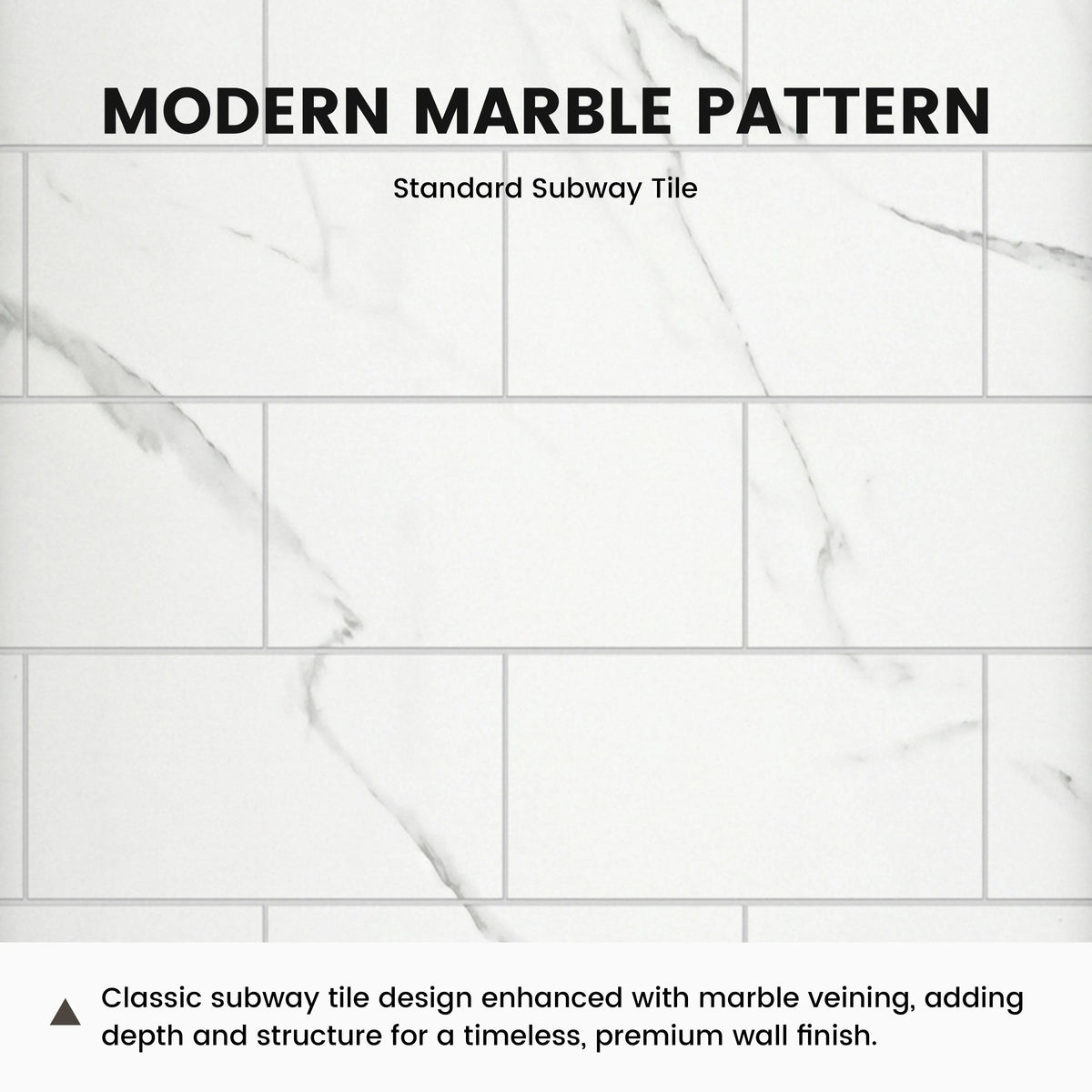 60"x36"/48"x96" Medium Tile Pattern SMC Shower Wall Panel System in 4 Finishes
