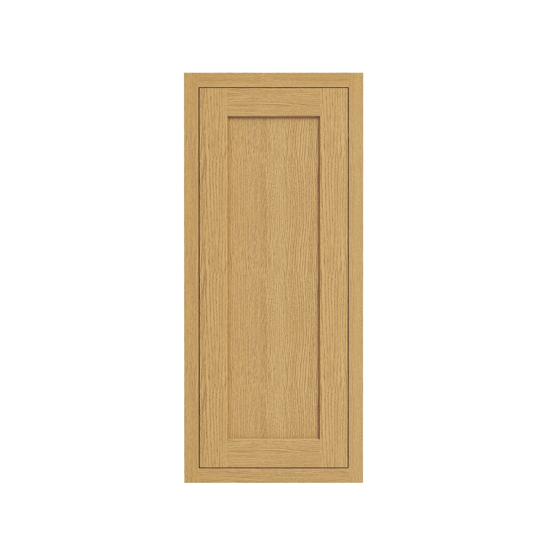 Inset Hazelnut Oak RTA 9-21"W x 30-42"H x 13.5"D 15-Size Single Door Wall Cabinet