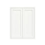 Inset Origami White RTA 24-36"W x 30-42"H x 13.5"D 15-Size Double Doors Wall Cabinet
