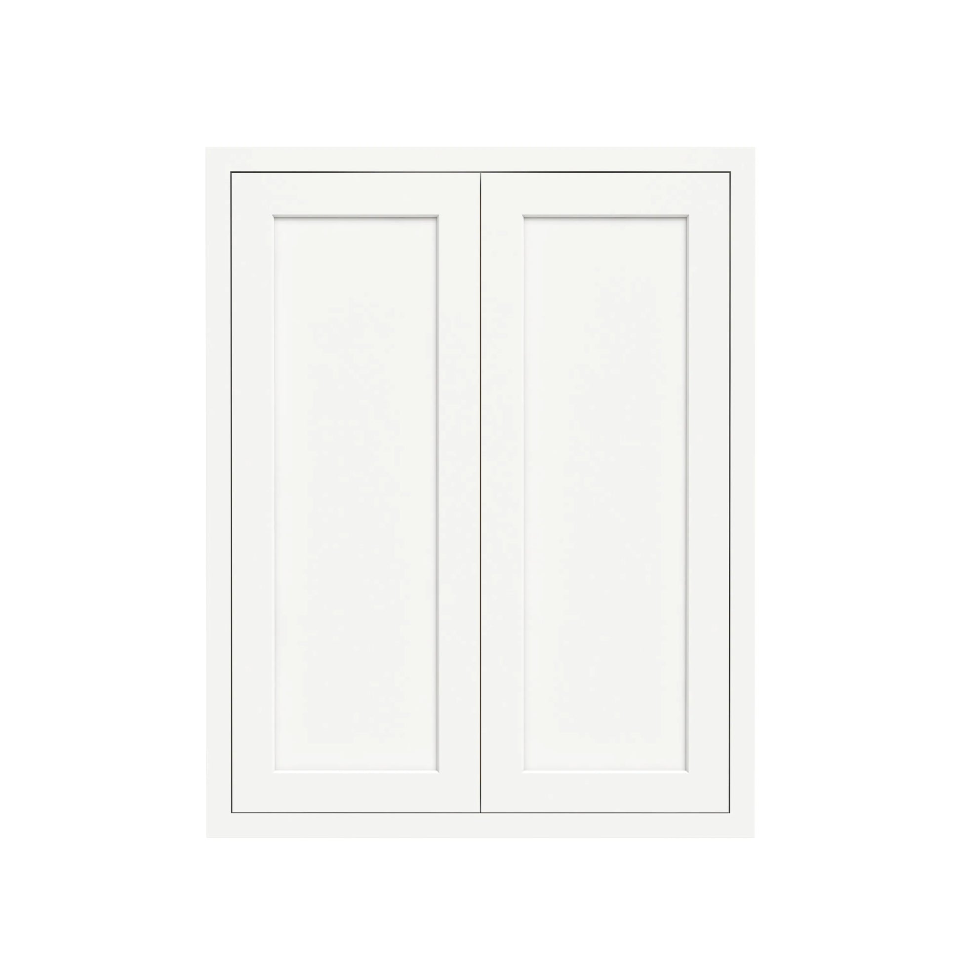 Inset Origami White RTA 24-36"W x 30-42"H x 13.5"D 15-Size Double Doors Wall Cabinet
