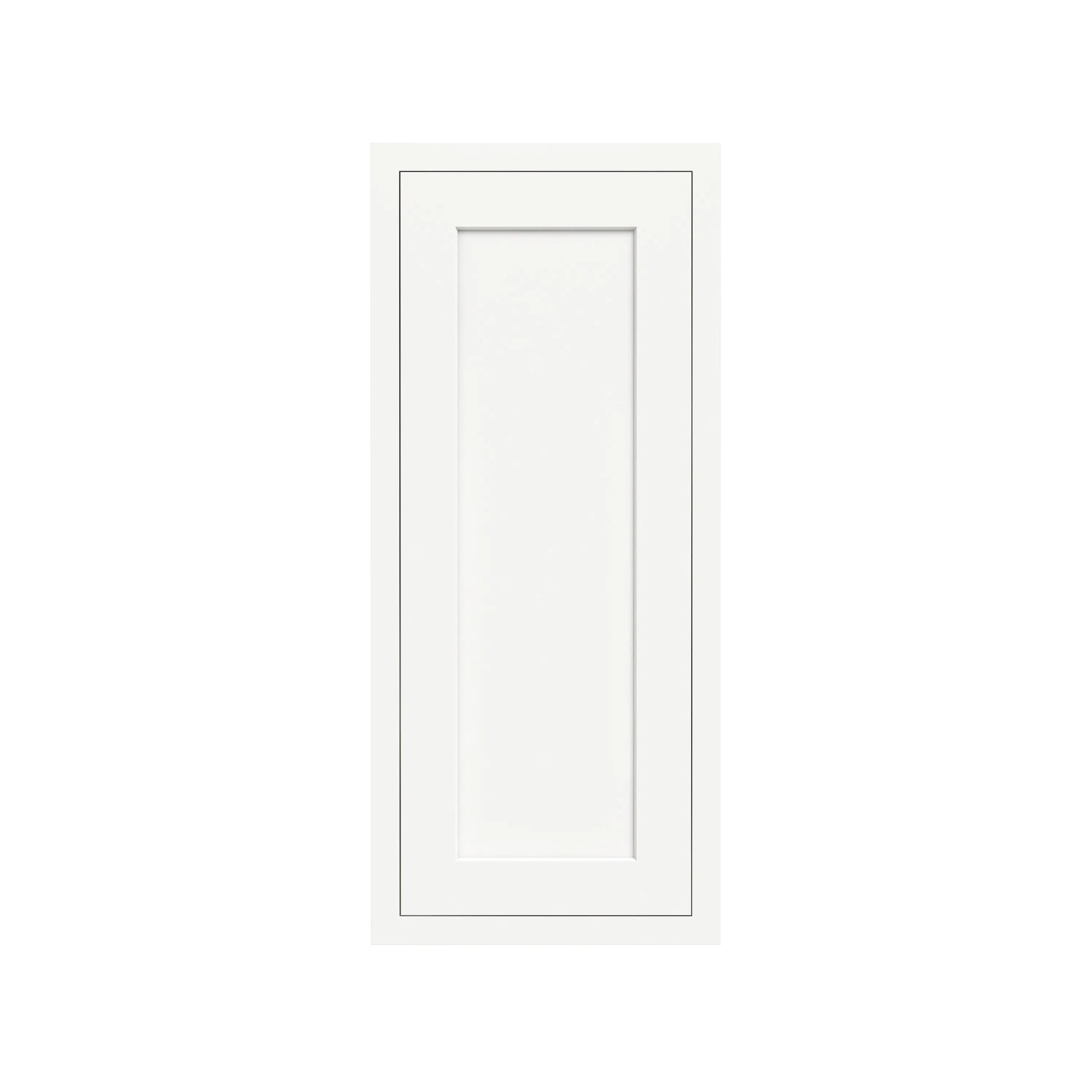 Inset Origami White RTA 9-21"W x 30-42"H x 13.5"D 15-Size Single Door Wall Cabinet