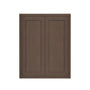 Inset Truffle Brown RTA 24-36"W x 30-42"H x 13.5"D 15-Size Double Doors Wall Cabinet