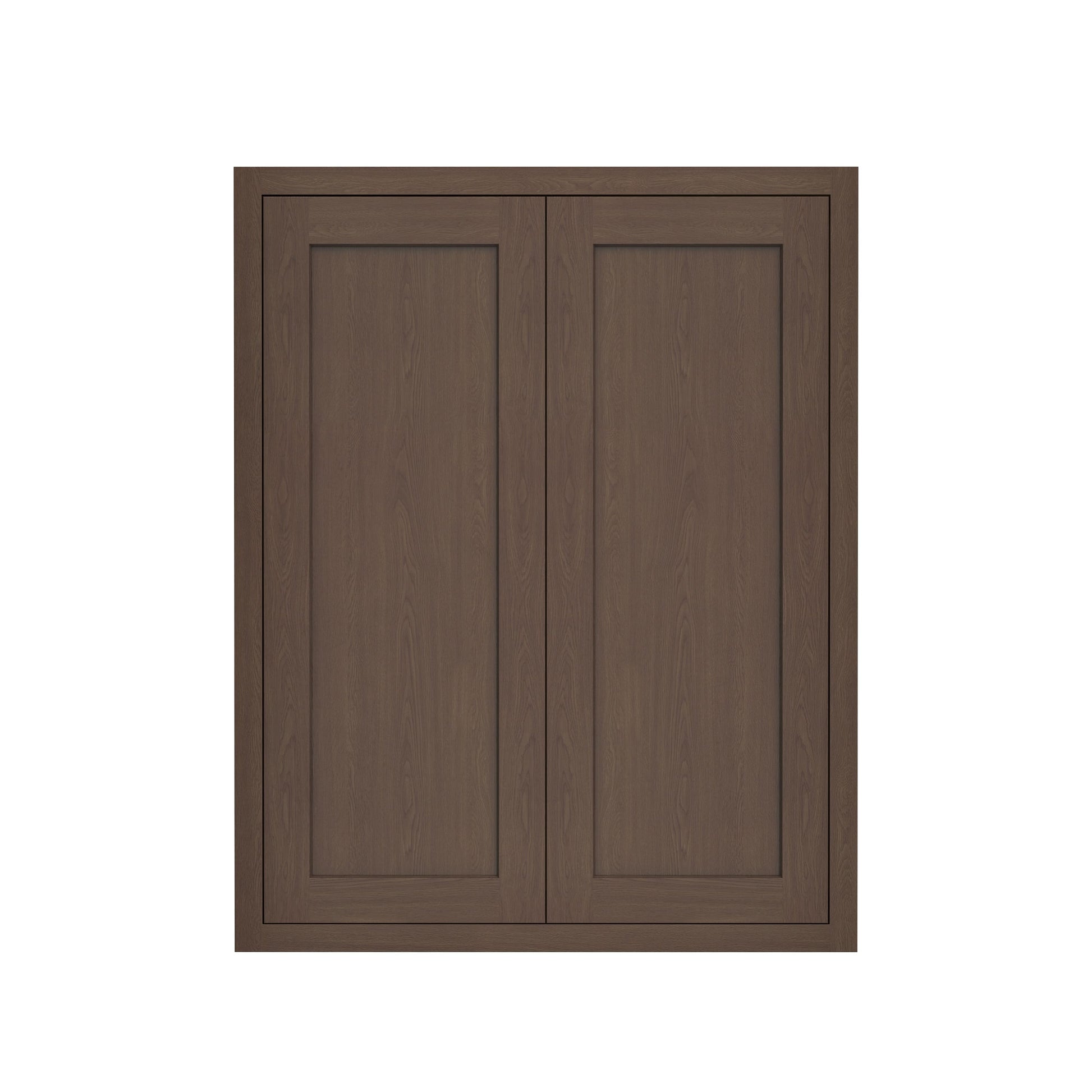 Inset Truffle Brown RTA 24-36"W x 30-42"H x 13.5"D 15-Size Double Doors Wall Cabinet