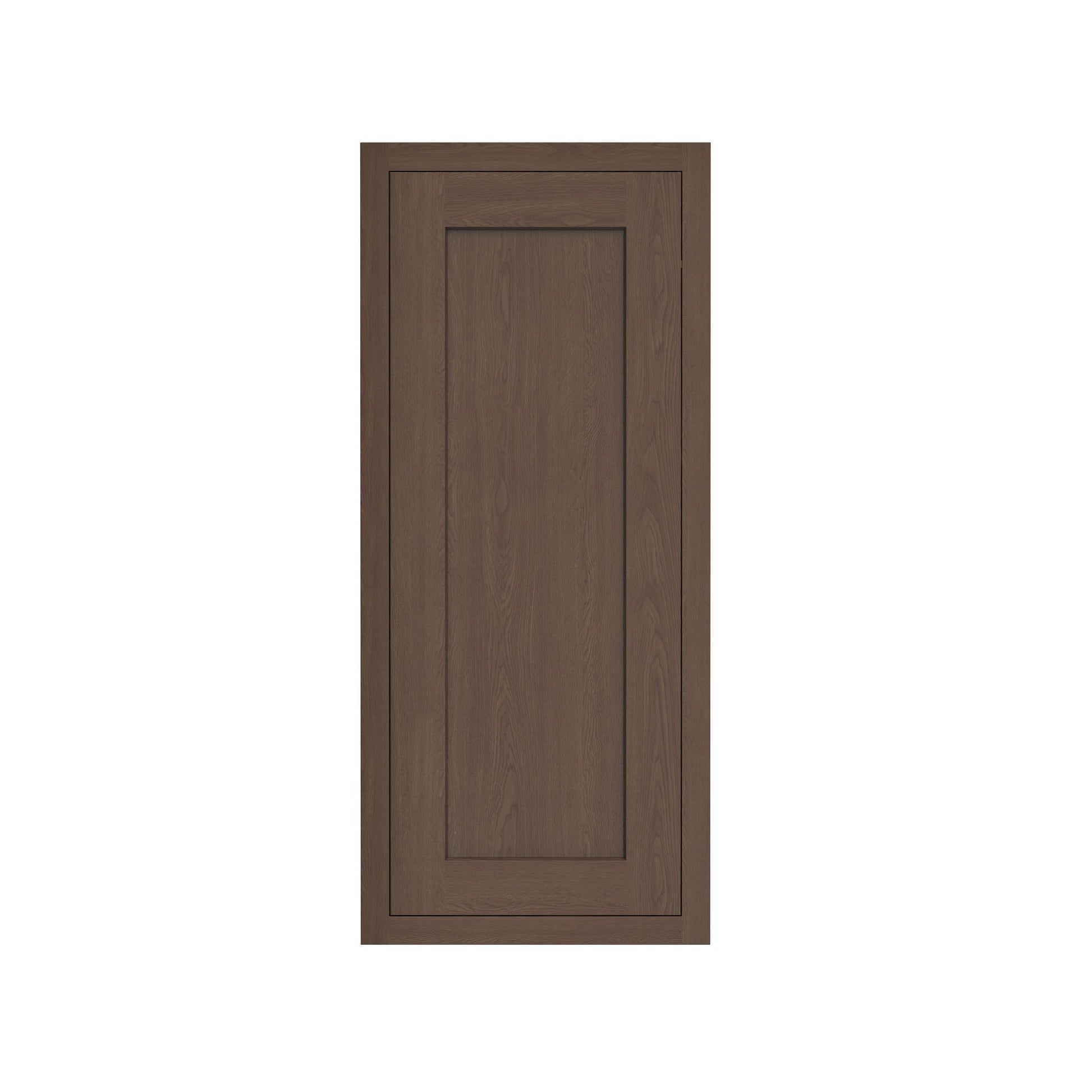 Inset Truffle Brown RTA 9-21"W x 30-42"H x 13.5"D 15-Size Single Door Wall Cabinet