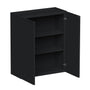 Slim Ebony Black Shaker RTA 24"-36"W x 30"/36"/42"H x 12"D 15-Size Standard Wall Cabinet with 2 Doors